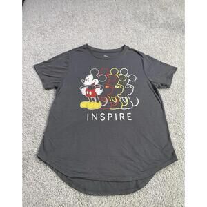 mickey mouse disney INSPIRE T- Shirt Juniors Size XXL (19) Black Short Sleeve